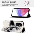 For Honor 200 3D Painting Horizontal Flip Leather Phone Case(Skull) - 3