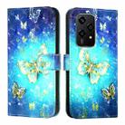 For Honor 200 Lite Global 3D Painting Horizontal Flip Leather Phone Case(Golden Butterfly) - 2