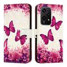 For Honor 200 Lite Global 3D Painting Horizontal Flip Leather Phone Case(Rose Butterfly) - 2