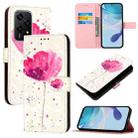 For Honor 200 Lite Global 3D Painting Horizontal Flip Leather Phone Case(Flower) - 1