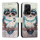 For Honor 200 Lite Global 3D Painting Horizontal Flip Leather Phone Case(Grey Owl) - 2