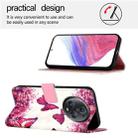 For Honor Magic5 Pro 3D Painting Horizontal Flip Leather Phone Case(Rose Butterfly) - 3