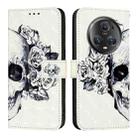 For Honor Magic5 Pro 3D Painting Horizontal Flip Leather Phone Case(Skull) - 2