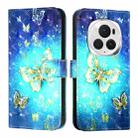 For Honor Magic6 Pro Global 3D Painting Horizontal Flip Leather Phone Case(Golden Butterfly) - 2