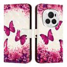 For Honor Magic6 Pro Global 3D Painting Horizontal Flip Leather Phone Case(Rose Butterfly) - 2