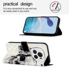 For Honor Magic6 Pro Global 3D Painting Horizontal Flip Leather Phone Case(Skull) - 3