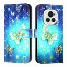 For Honor Magic6 Global 3D Painting Horizontal Flip Leather Phone Case(Golden Butterfly) - 2