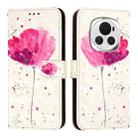 For Honor Magic6 Global 3D Painting Horizontal Flip Leather Phone Case(Flower) - 2