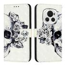 For Honor Magic6 Global 3D Painting Horizontal Flip Leather Phone Case(Skull) - 2