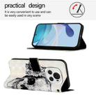 For Honor Magic6 Global 3D Painting Horizontal Flip Leather Phone Case(Skull) - 3