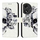 For Honor Play 50 3D Painting Horizontal Flip Leather Phone Case(Skull) - 2