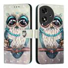 For Honor Play 50 3D Painting Horizontal Flip Leather Phone Case(Grey Owl) - 2