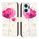 For Honor X7a / Play7T 3D Painting Horizontal Flip Leather Phone Case(Flower) - 2