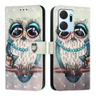 For Honor X7a / Play7T 3D Painting Horizontal Flip Leather Phone Case(Grey Owl) - 2