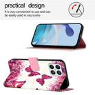 For Honor X8 4G / X30i / Play6T Pro 3D Painting Horizontal Flip Leather Phone Case(Rose Butterfly) - 3