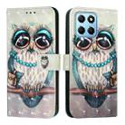 For Honor X8 5G / X8a / X6 / X6s Global 3D Painting Horizontal Flip Leather Phone Case(Grey Owl) - 2