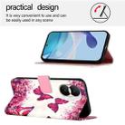 For Honor X40i 3D Painting Horizontal Flip Leather Phone Case(Rose Butterfly) - 3