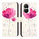 For Honor X40i 3D Painting Horizontal Flip Leather Phone Case(Flower) - 2