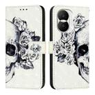 For Honor X40i 3D Painting Horizontal Flip Leather Phone Case(Skull) - 2