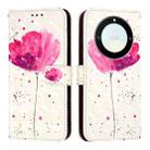 For Honor X40 / X9a / Magic5 Lite 3D Painting Horizontal Flip Leather Phone Case(Flower) - 2