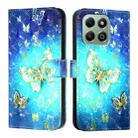 For Honor X6b 3D Painting Horizontal Flip Leather Phone Case(Golden Butterfly) - 2