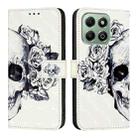 For Honor X6b 3D Painting Horizontal Flip Leather Phone Case(Skull) - 2