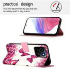 For Honor 200 Smart 5G Global 3D Painting Horizontal Flip Leather Phone Case(Rose Butterfly) - 3