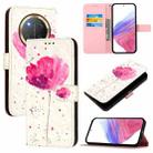 For Honor X9c 5G 3D Painting Horizontal Flip Leather Phone Case(Flower) - 1