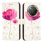 For Honor X9c 5G 3D Painting Horizontal Flip Leather Phone Case(Flower) - 2