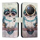 For Honor X9c 5G 3D Painting Horizontal Flip Leather Phone Case(Grey Owl) - 2