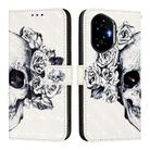 For Honor 300 3D Painting Horizontal Flip Leather Phone Case(Skull) - 2