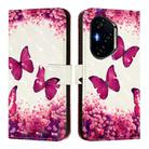 For Honor 300 Pro / 300 Ultra 3D Painting Horizontal Flip Leather Phone Case(Rose Butterfly) - 2