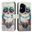 For Honor 300 Pro / 300 Ultra 3D Painting Horizontal Flip Leather Phone Case(Grey Owl) - 2