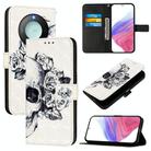 For Honor X9C Smart 5G 3D Painting Horizontal Flip Leather Phone Case(Skull) - 1