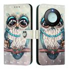 For Honor X9C Smart 5G 3D Painting Horizontal Flip Leather Phone Case(Grey Owl) - 2