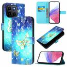 For Honor X6c 4G 3D Painting Horizontal Flip Leather Phone Case(Golden Butterfly) - 1