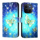 For Honor X6c 4G 3D Painting Horizontal Flip Leather Phone Case(Golden Butterfly) - 2