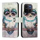 For Honor X6c 4G 3D Painting Horizontal Flip Leather Phone Case(Grey Owl) - 2