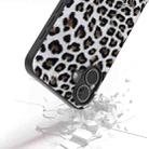 For iPhone 16 Plus Black Frame Leopard Phone Case(Silver Leopard) - 3