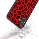 For iPhone 16 Plus Black Frame Leopard Phone Case(Red Leopard) - 3