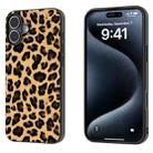 For iPhone 16 Black Frame Leopard Phone Case(Leopard Print) - 1