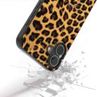 For iPhone 16 Black Frame Leopard Phone Case(Golden Leopard) - 3