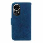 For Huawei nova 12 Butterfly Rose Embossed Leather Phone Case(Blue) - 3