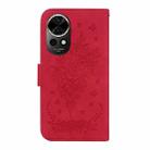 For Huawei nova 12 Butterfly Rose Embossed Leather Phone Case(Red) - 3