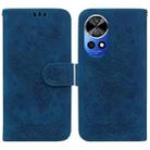 For Huawei nova 12 Pro / nova 12 Ultra Butterfly Rose Embossed Leather Phone Case(Blue) - 1