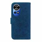 For Huawei nova 12 Pro / nova 12 Ultra Butterfly Rose Embossed Leather Phone Case(Blue) - 3