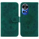 For Huawei nova 12 Pro / nova 12 Ultra Butterfly Rose Embossed Leather Phone Case(Green) - 1
