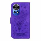 For Huawei nova 12 Pro / nova 12 Ultra Butterfly Rose Embossed Leather Phone Case(Purple) - 3