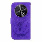 For Huawei nova 12i Butterfly Rose Embossed Leather Phone Case(Purple) - 3