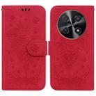 For Huawei nova 12i Butterfly Rose Embossed Leather Phone Case(Red) - 1